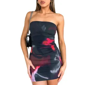 Abstract Bodycon Dress Perfect for Outings