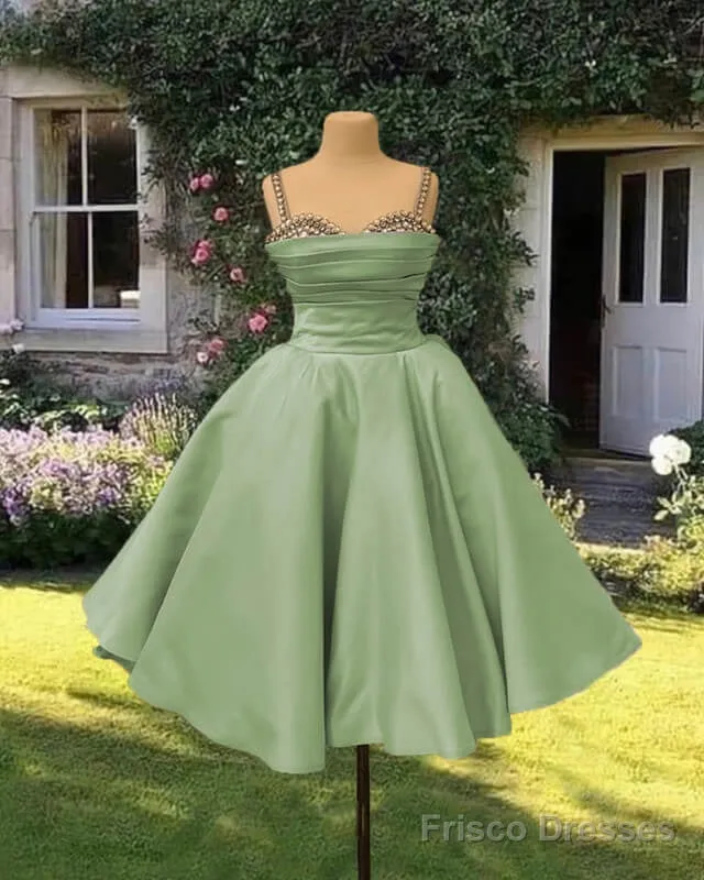 Beaded Sweetheart Mini Satin Ball Gown
