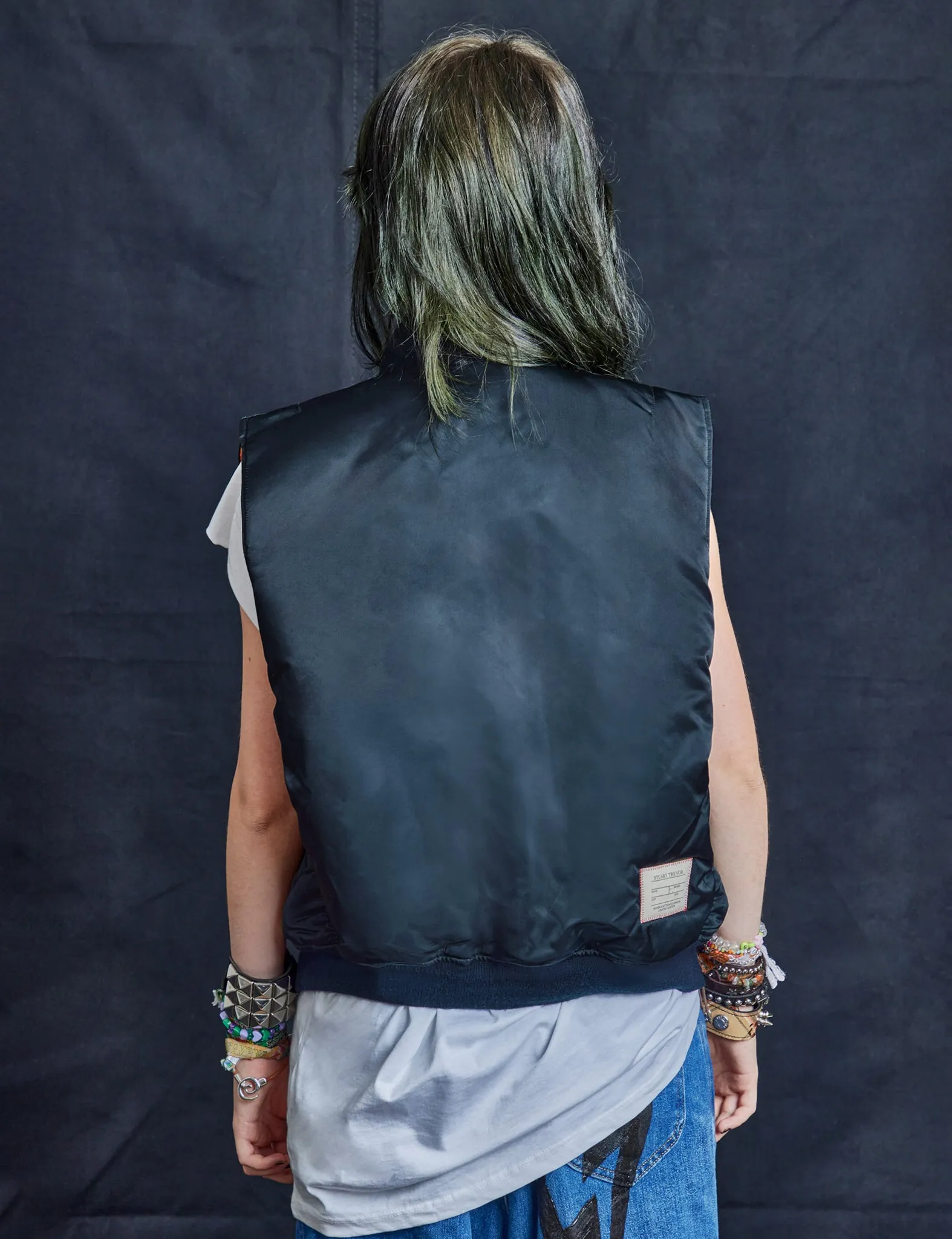Bomber Gilet in Navy