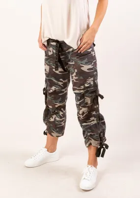 Camouflage Cargo Capri Pants