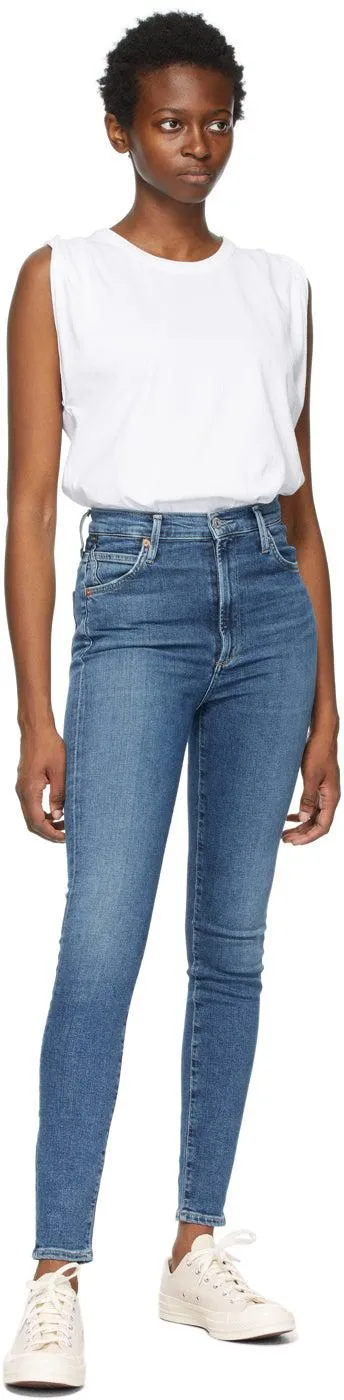 Citizens of Humanity Blue High-Rise Chrissy Jeans
