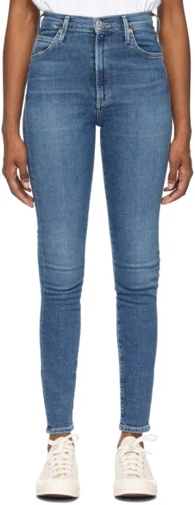 Citizens of Humanity Blue High-Rise Chrissy Jeans