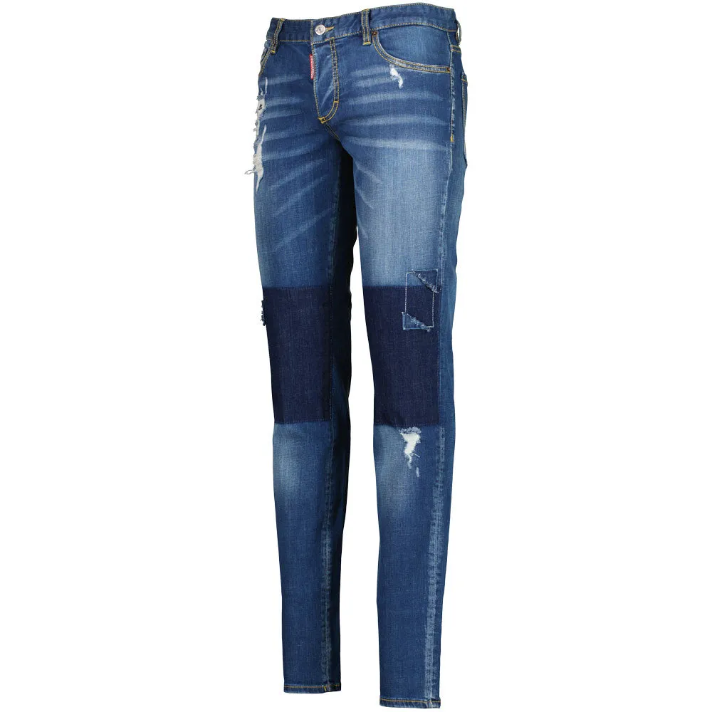 Distressed Denim Slim Jeans