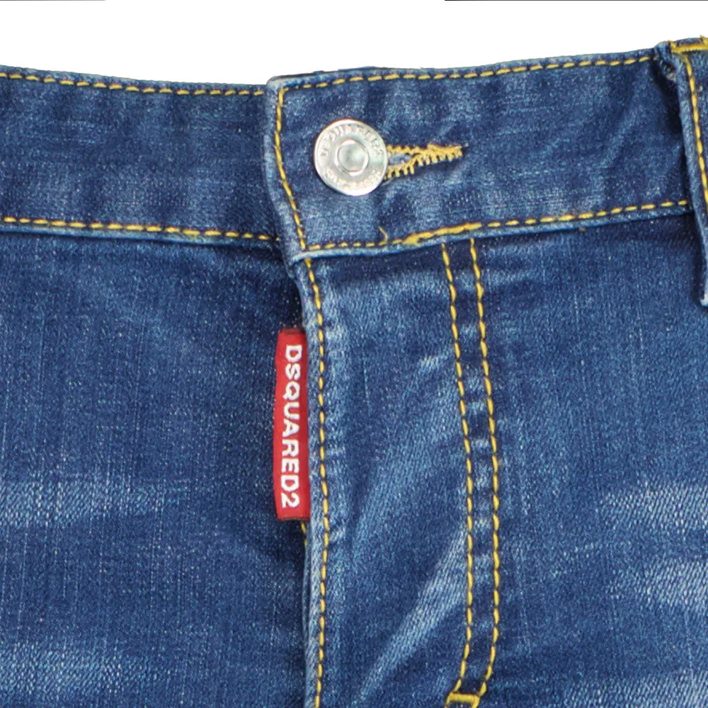 Distressed Denim Slim Jeans