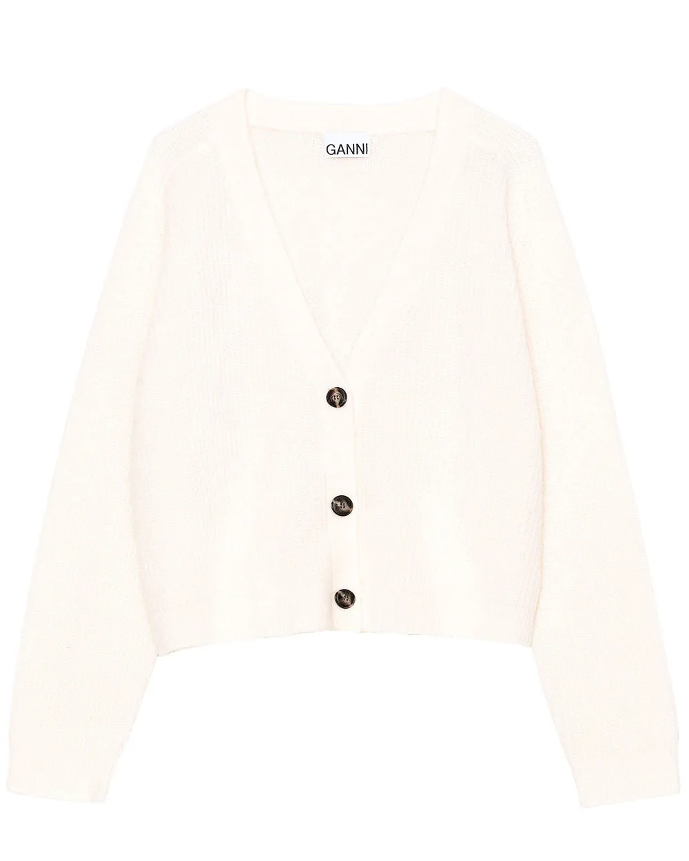 Egret Wool Knit Cardigan