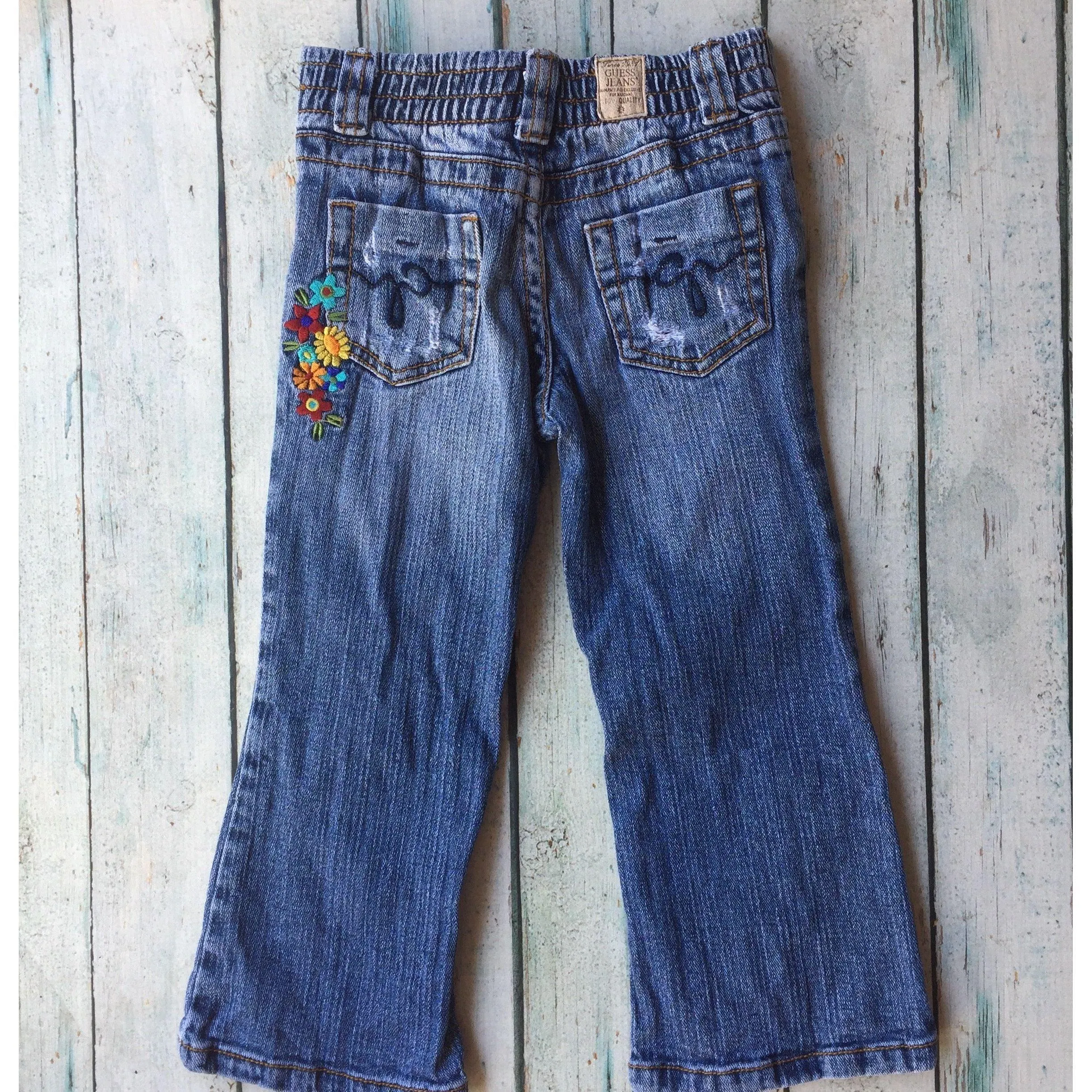 Guess Girls Embroidered Patch Jeans - Size 3
