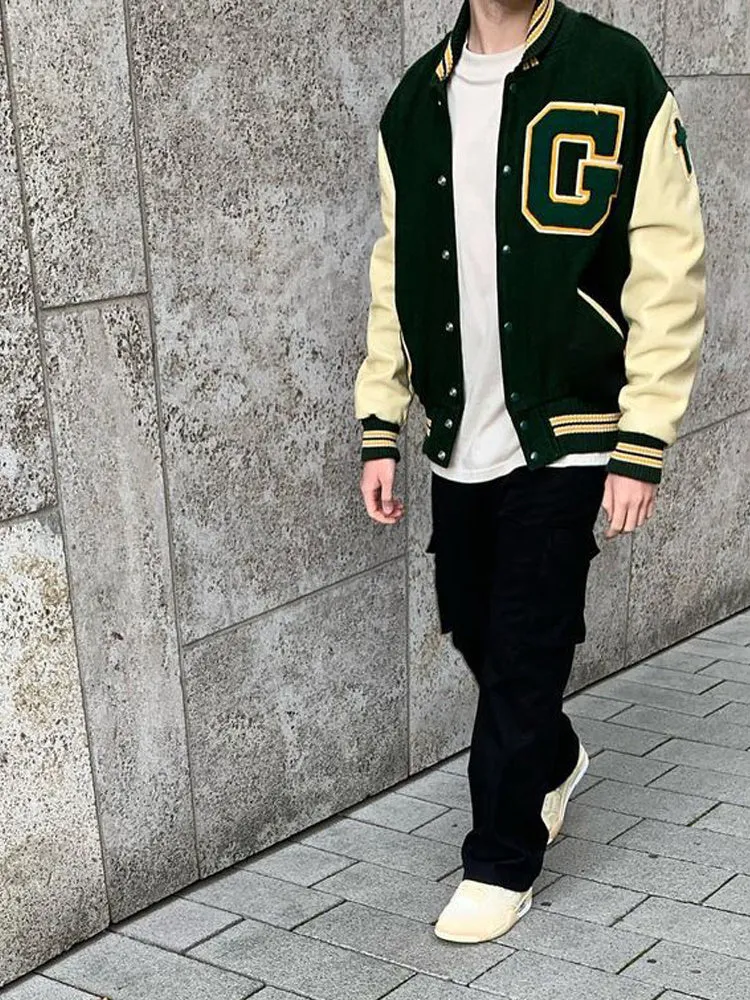 High Street Spring Bomber Jacket Men'S Baseball Uniform Jacket