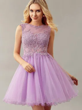 Lilac Sweet 16 Dresses,Elegant Homecoming Dress,Short Sweet 16 Dress,SW00017