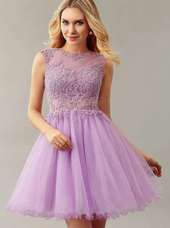 Lilac Sweet 16 Dresses,Elegant Homecoming Dress,Short Sweet 16 Dress,SW00017