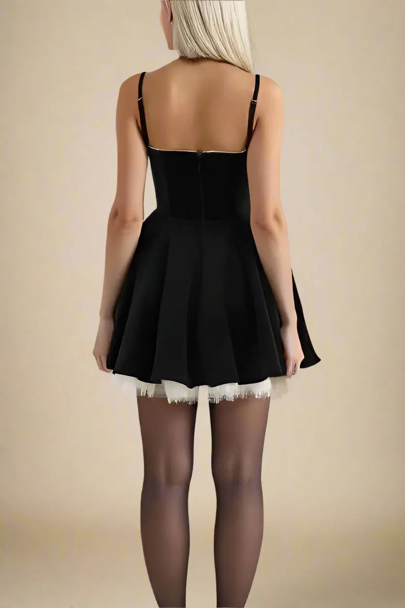 Mavis Bodycon Mini Dress - Velvet Black