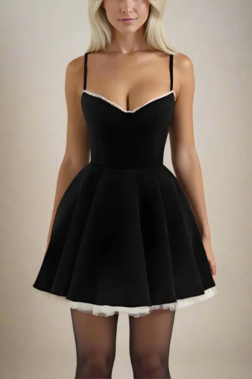 Mavis Bodycon Mini Dress - Velvet Black