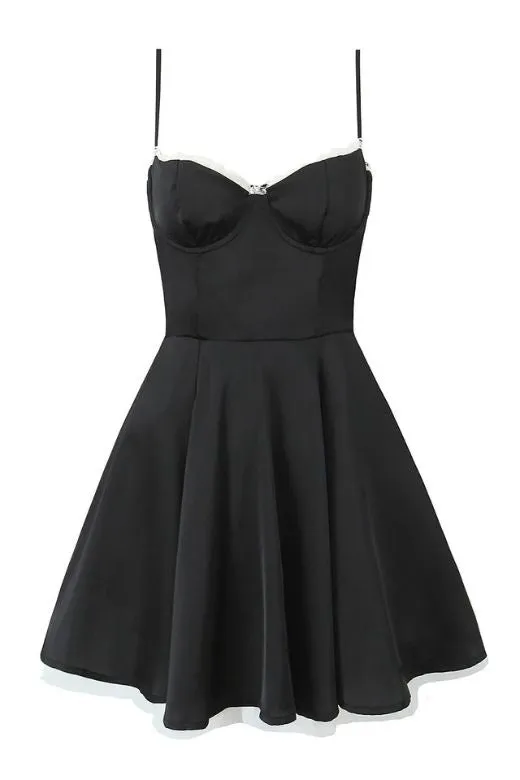Mavis Bodycon Mini Dress - Velvet Black