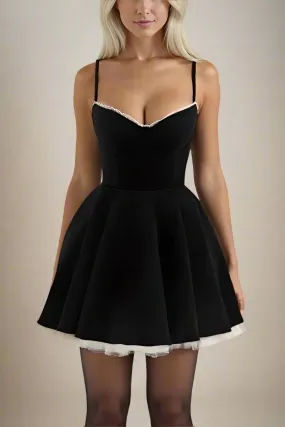 Mavis Bodycon Mini Dress - Velvet Black