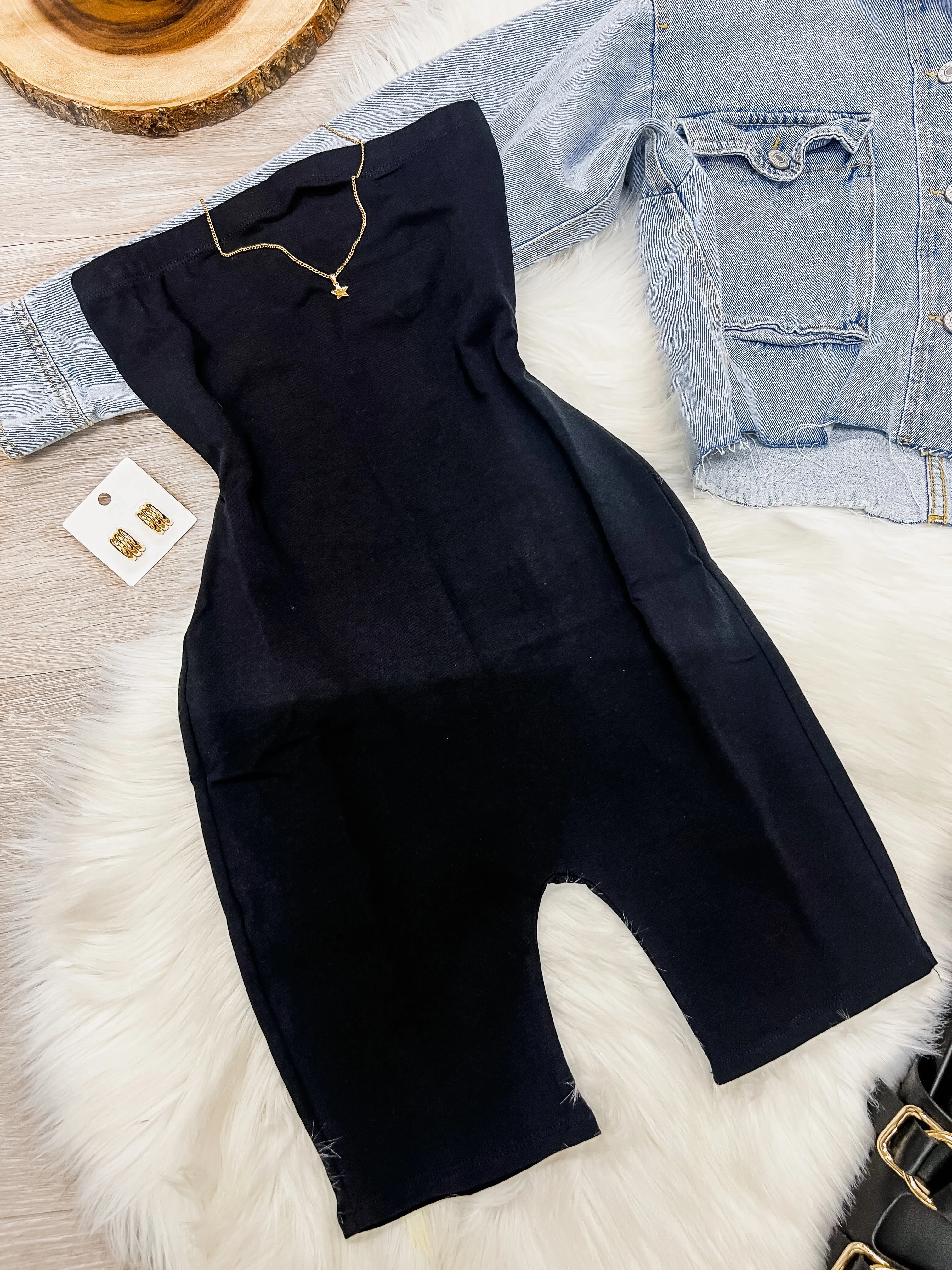 Megan Strapless Romper