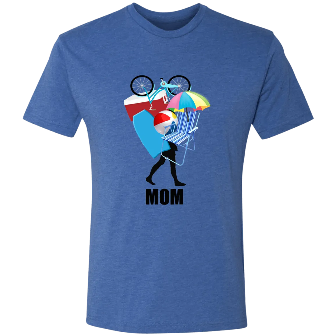 Mom Carrying beach stuff Triblend T-Shirt