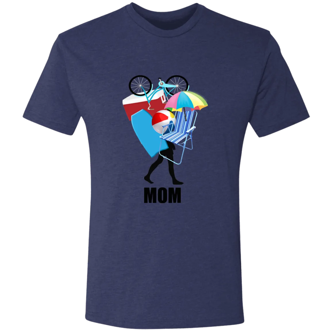 Mom Carrying beach stuff Triblend T-Shirt