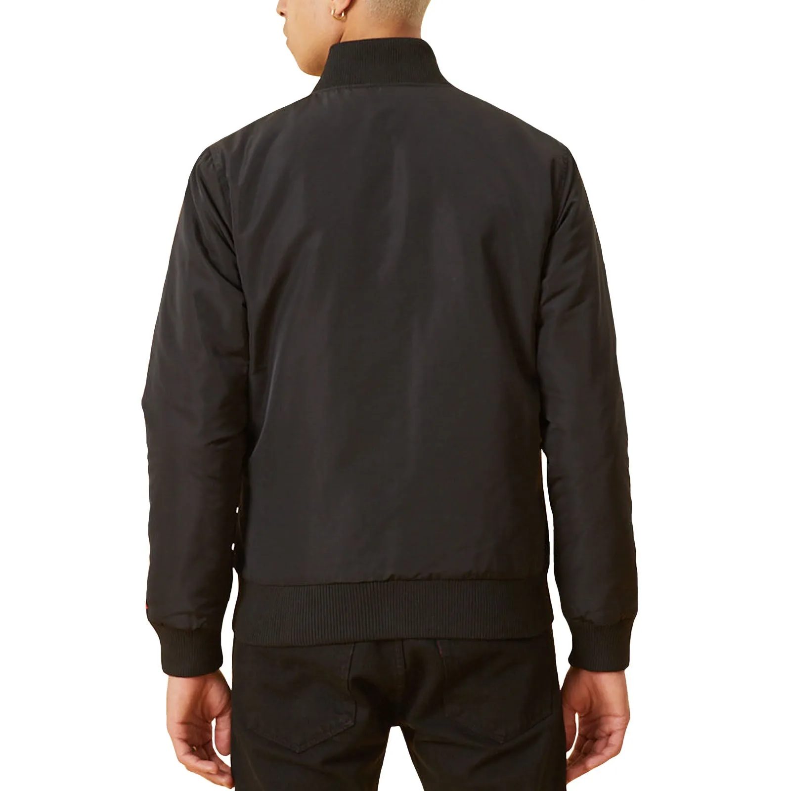 New Era Mens Chicago Bulls NBA Team Bomber Jacket - Black