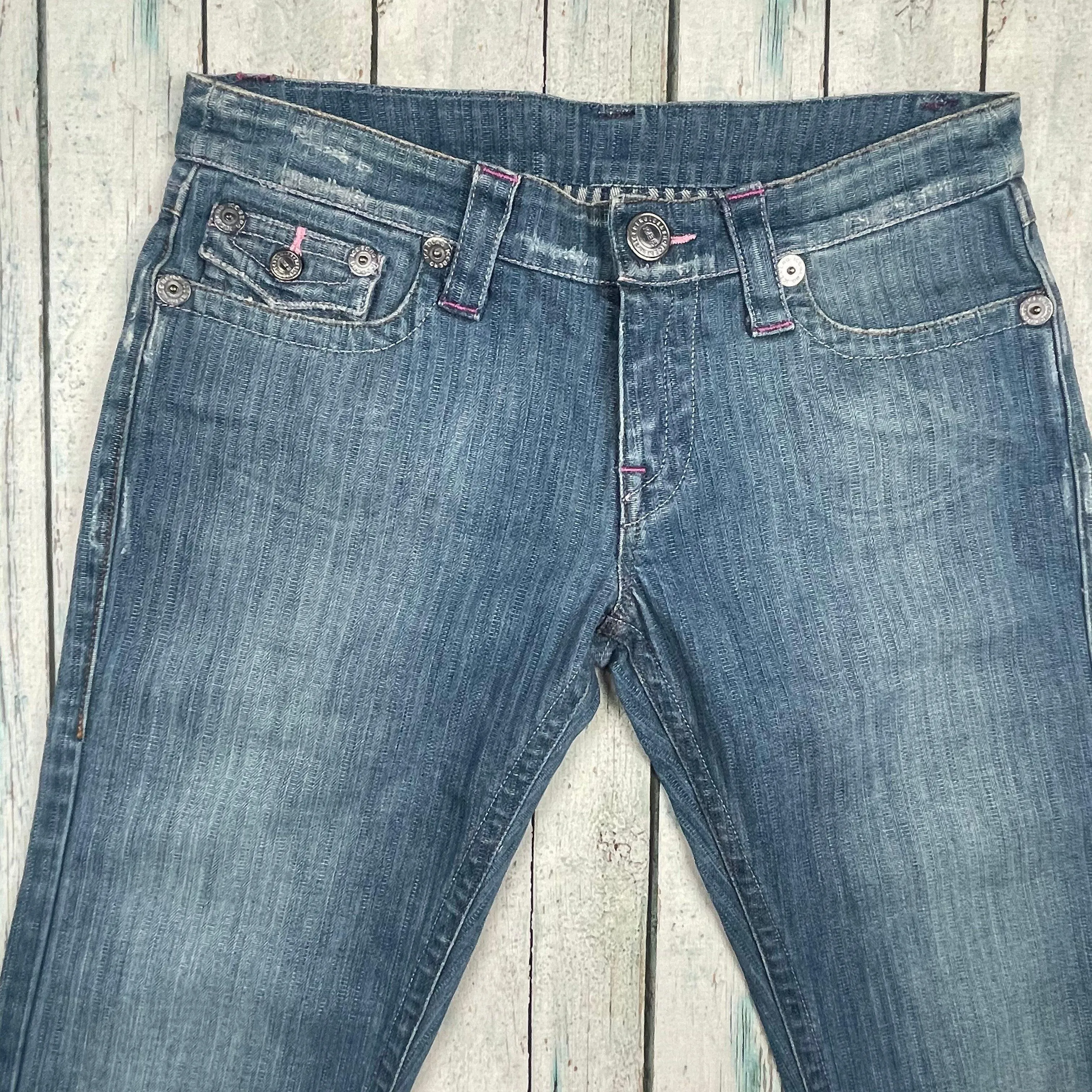 NEW - Iceberg Ice B Italian Self Stripe Straight Jeans- Size 28