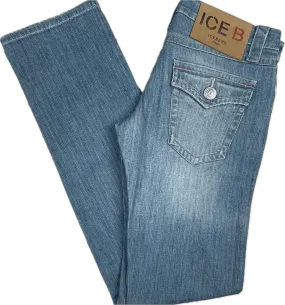 NEW - Iceberg Ice B Italian Self Stripe Straight Jeans- Size 28
