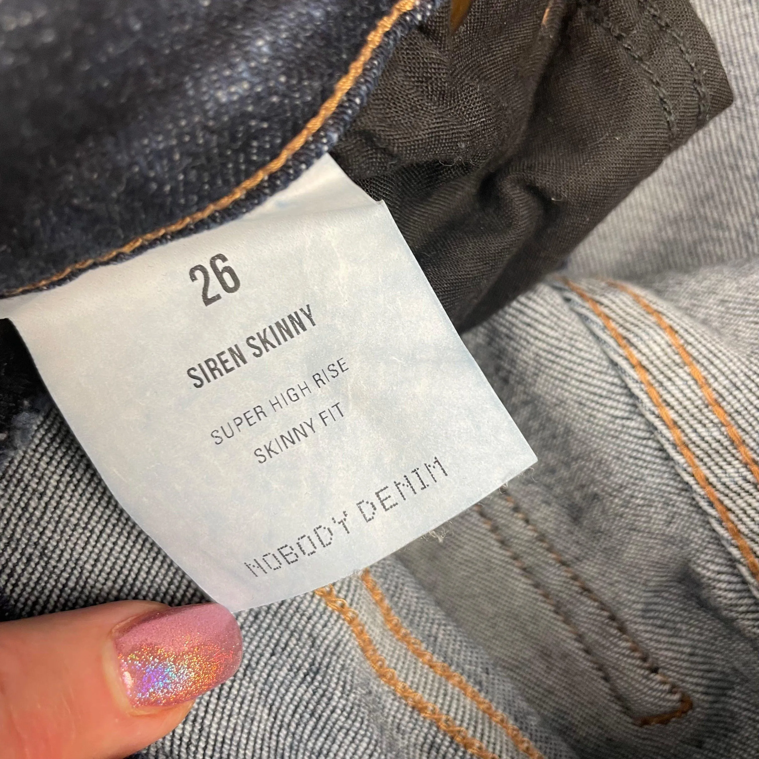 NOBODY 'Siren Skinny' Super High Rise Skinny Fit Jeans- Size 26