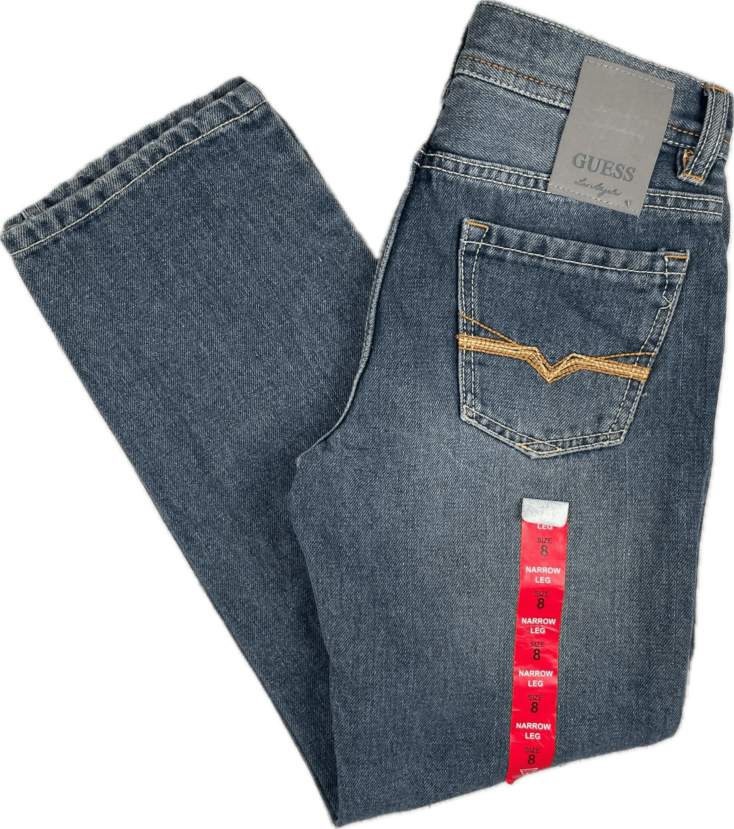 NWT - Guess Straight Narrow Leg Distressed jeans - Size 8Y