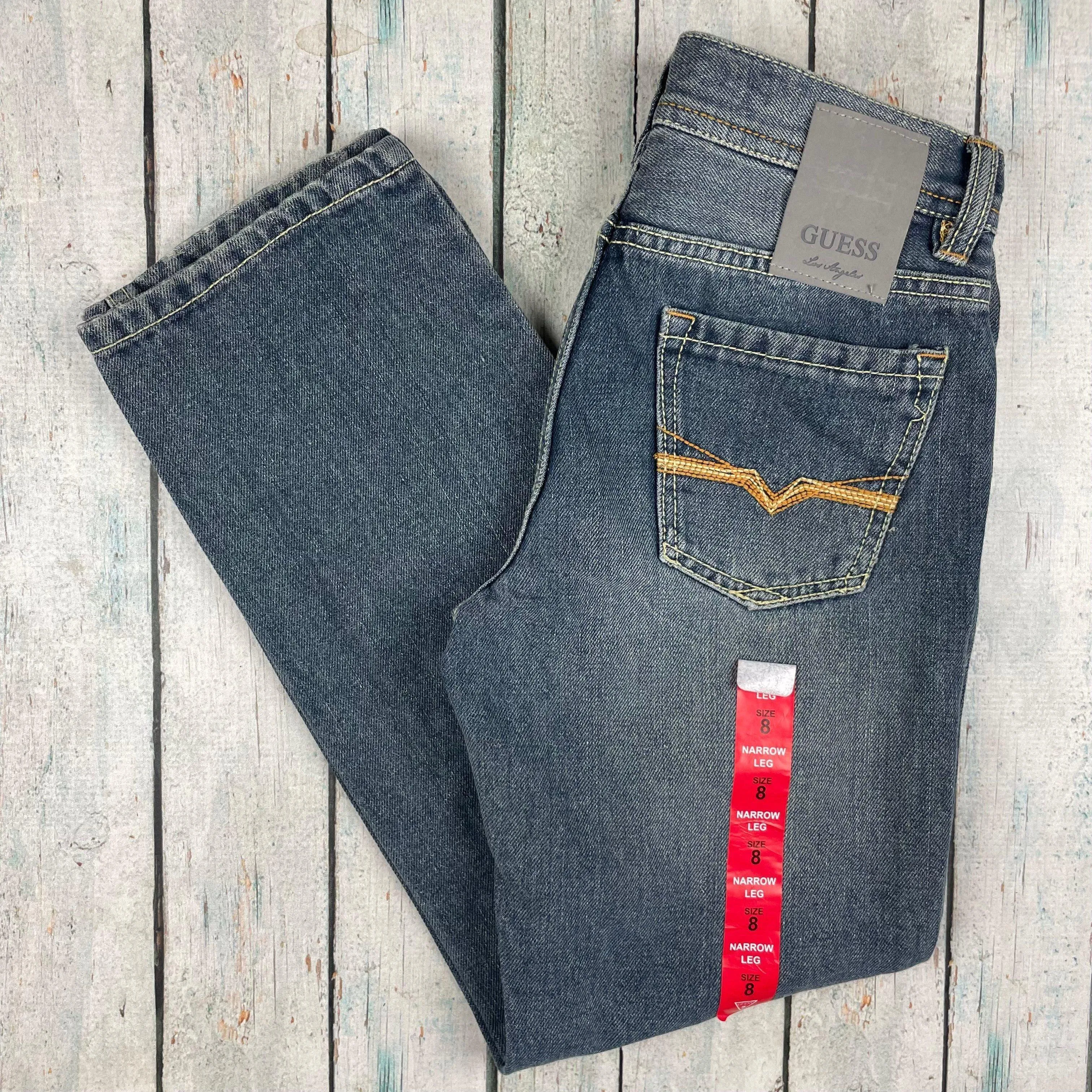 NWT - Guess Straight Narrow Leg Distressed jeans - Size 8Y