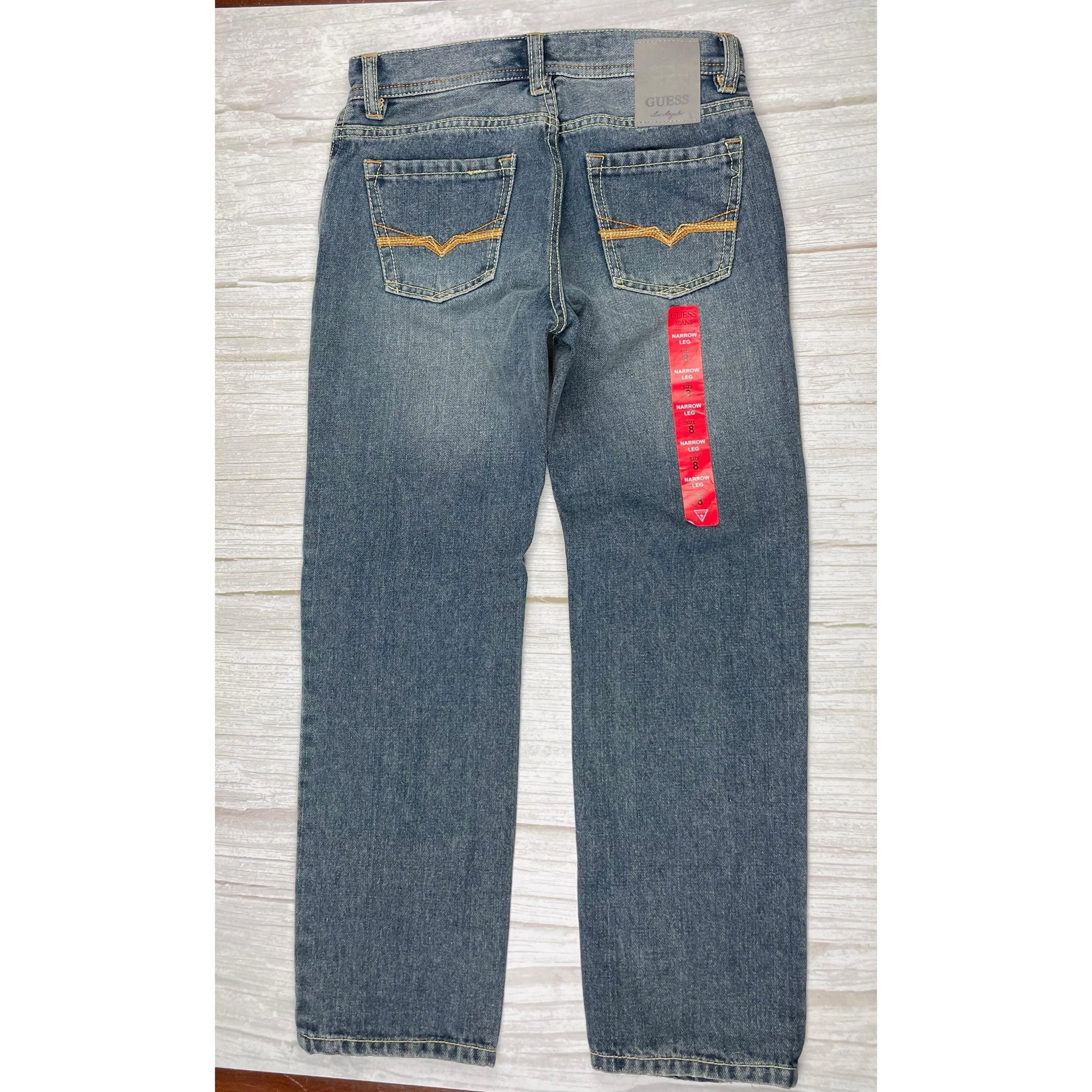 NWT - Guess Straight Narrow Leg Distressed jeans - Size 8Y