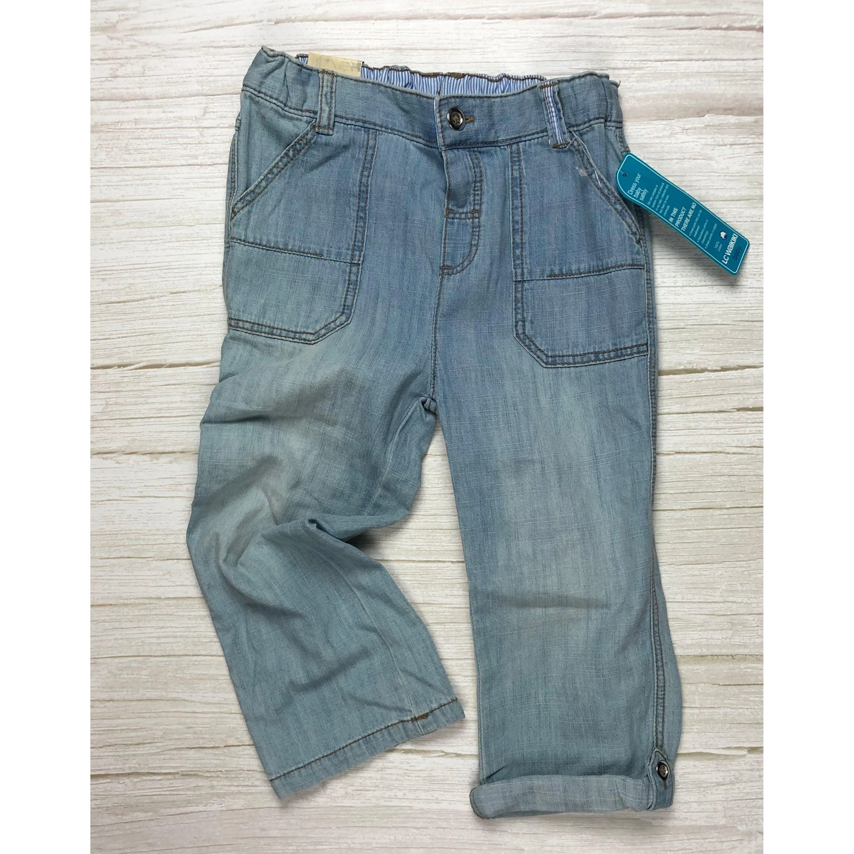 NWT - LC Waikiki Girls Convertible Lightweight Jeans - Size 2/3