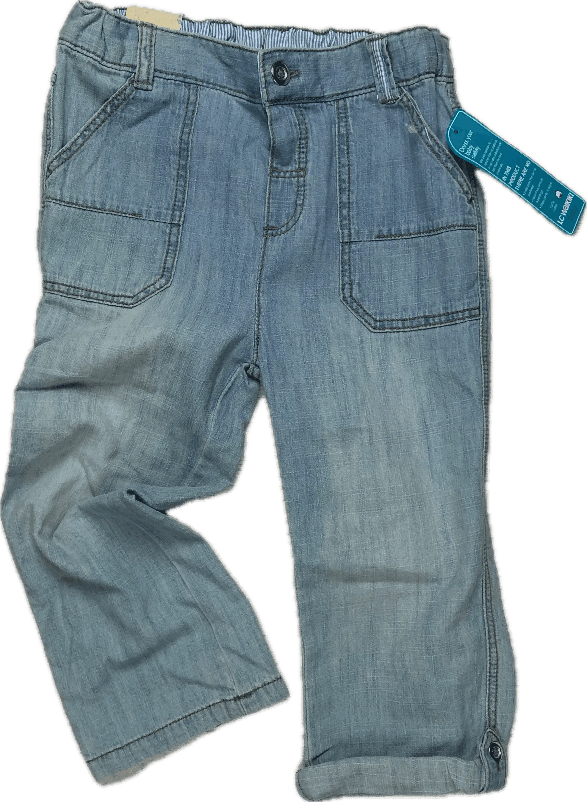 NWT - LC Waikiki Girls Convertible Lightweight Jeans - Size 2/3