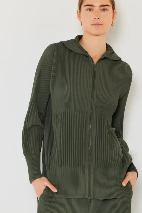 Pleated Plisse Jacket 2 way zipper