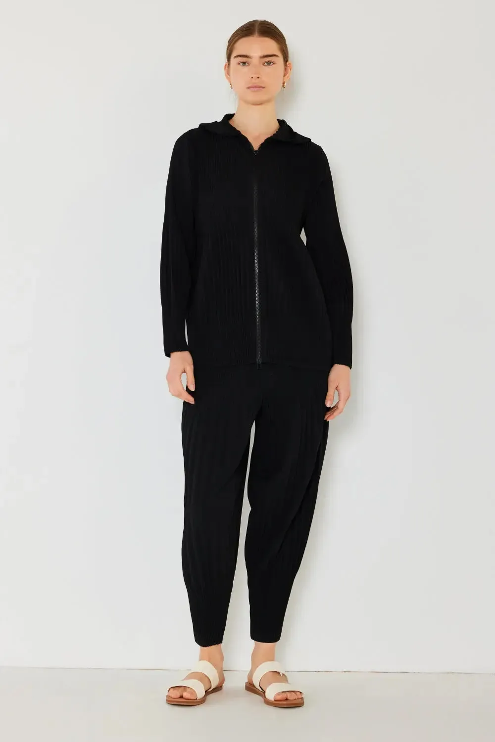 Pleated Plisse Jacket 2 way zipper