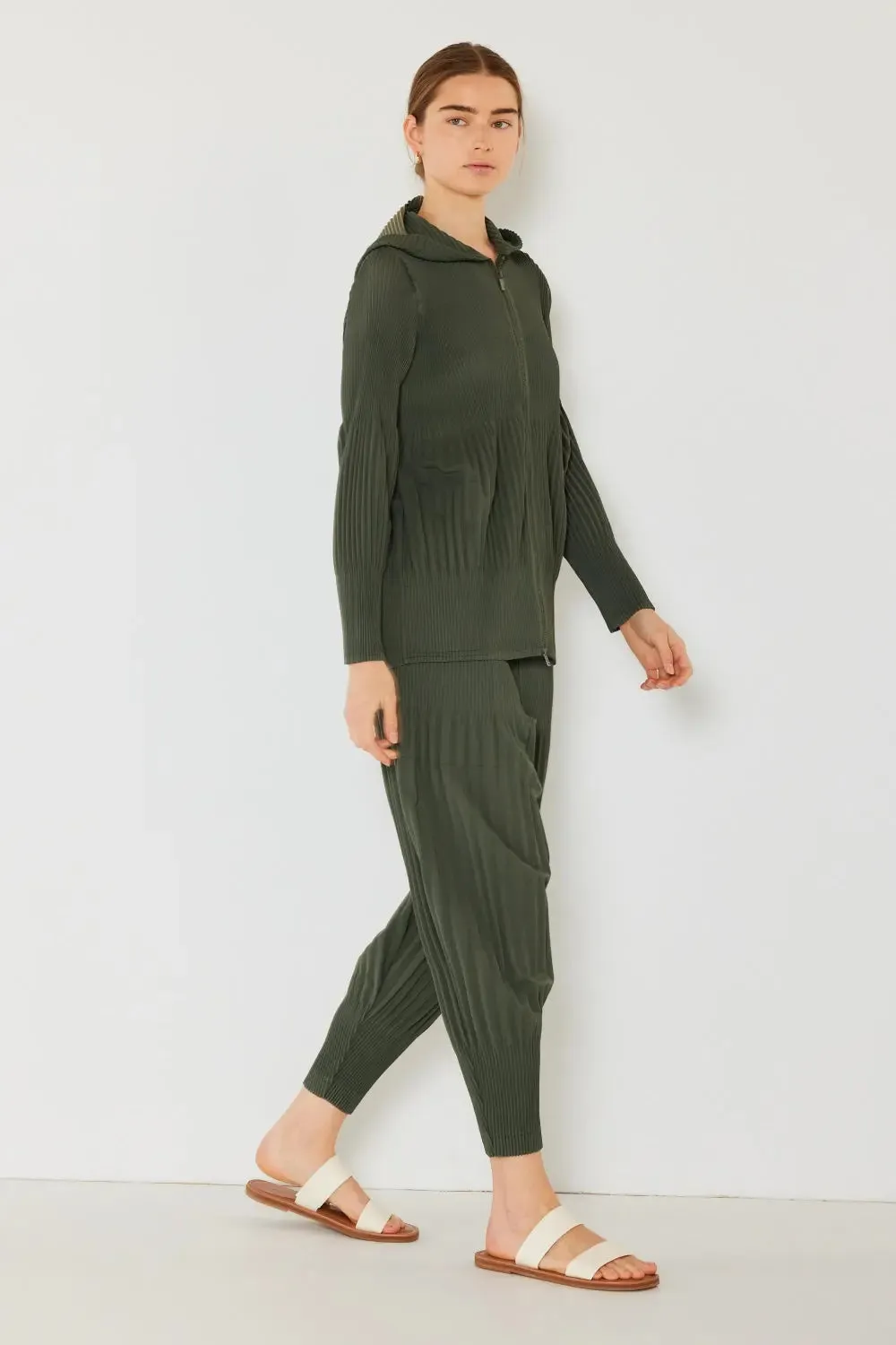 Pleated Plisse Jacket 2 way zipper
