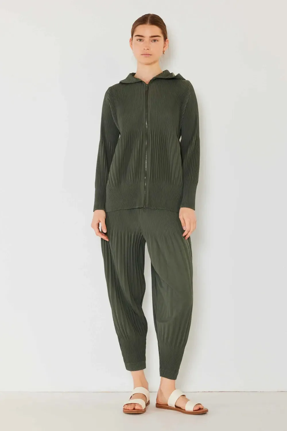 Pleated Plisse Jacket 2 way zipper