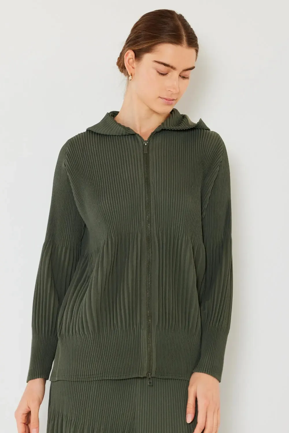 Pleated Plisse Jacket 2 way zipper