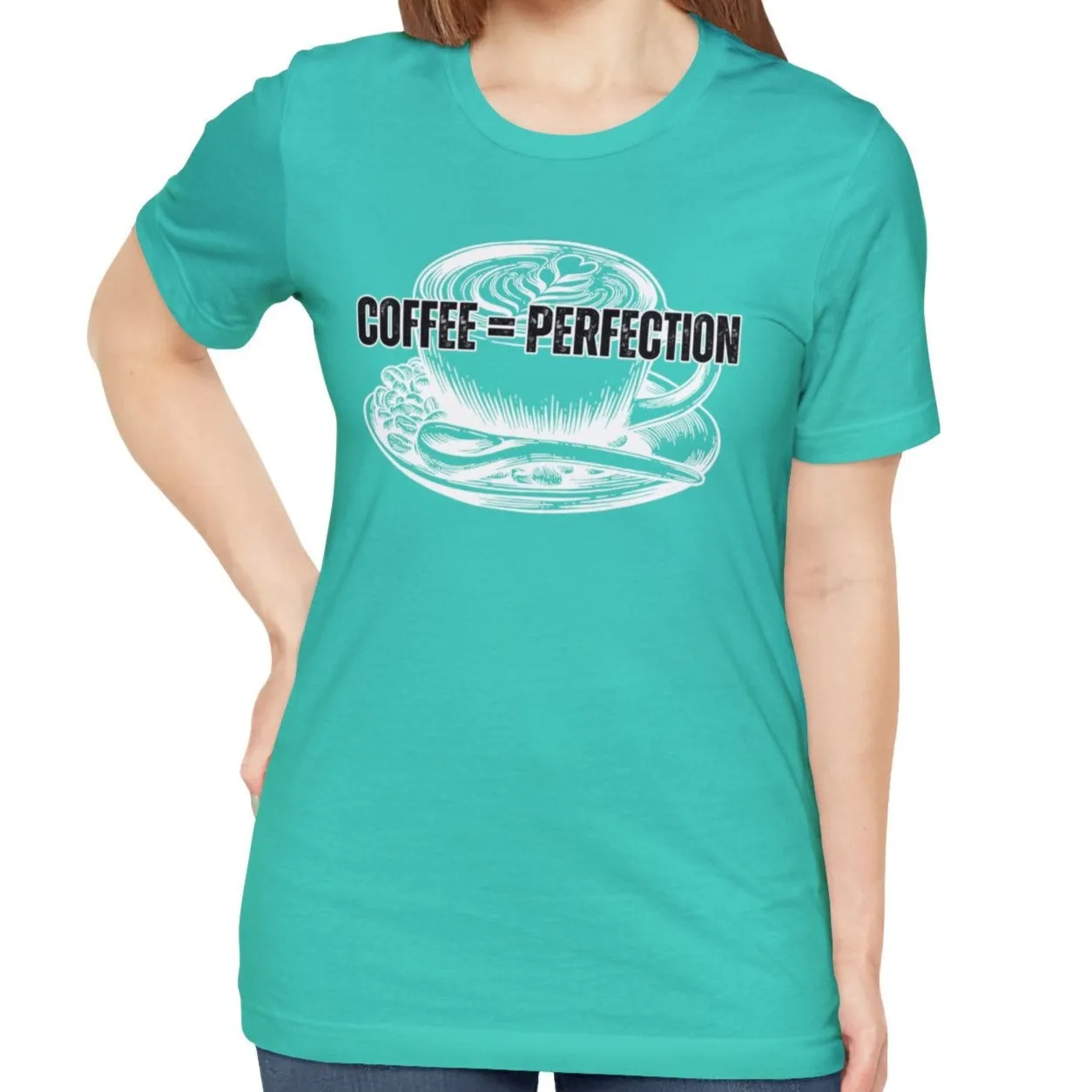 Product Title: "Coffee = Perfection" Women's Bella Canvas Tee - Cozy Comfort with a Caffeine Twist