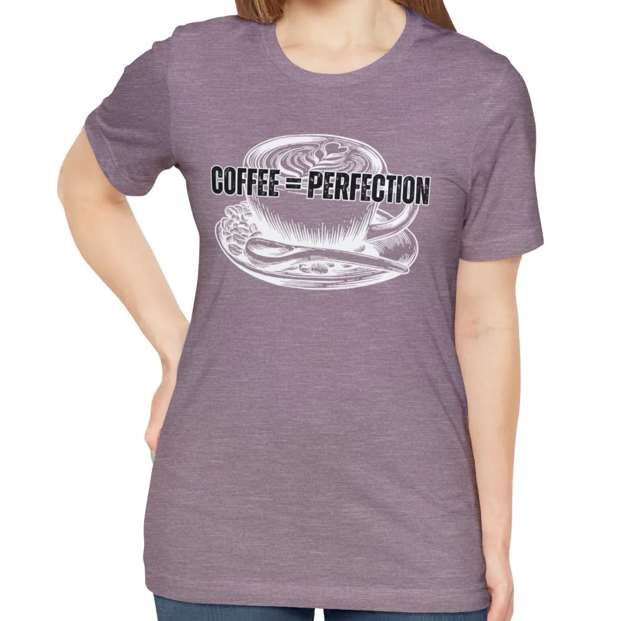 Product Title: "Coffee = Perfection" Women's Bella Canvas Tee - Cozy Comfort with a Caffeine Twist