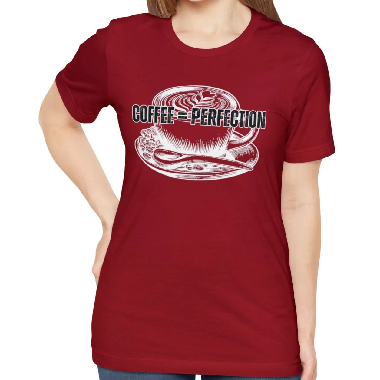 Product Title: "Coffee = Perfection" Women's Bella Canvas Tee - Cozy Comfort with a Caffeine Twist
