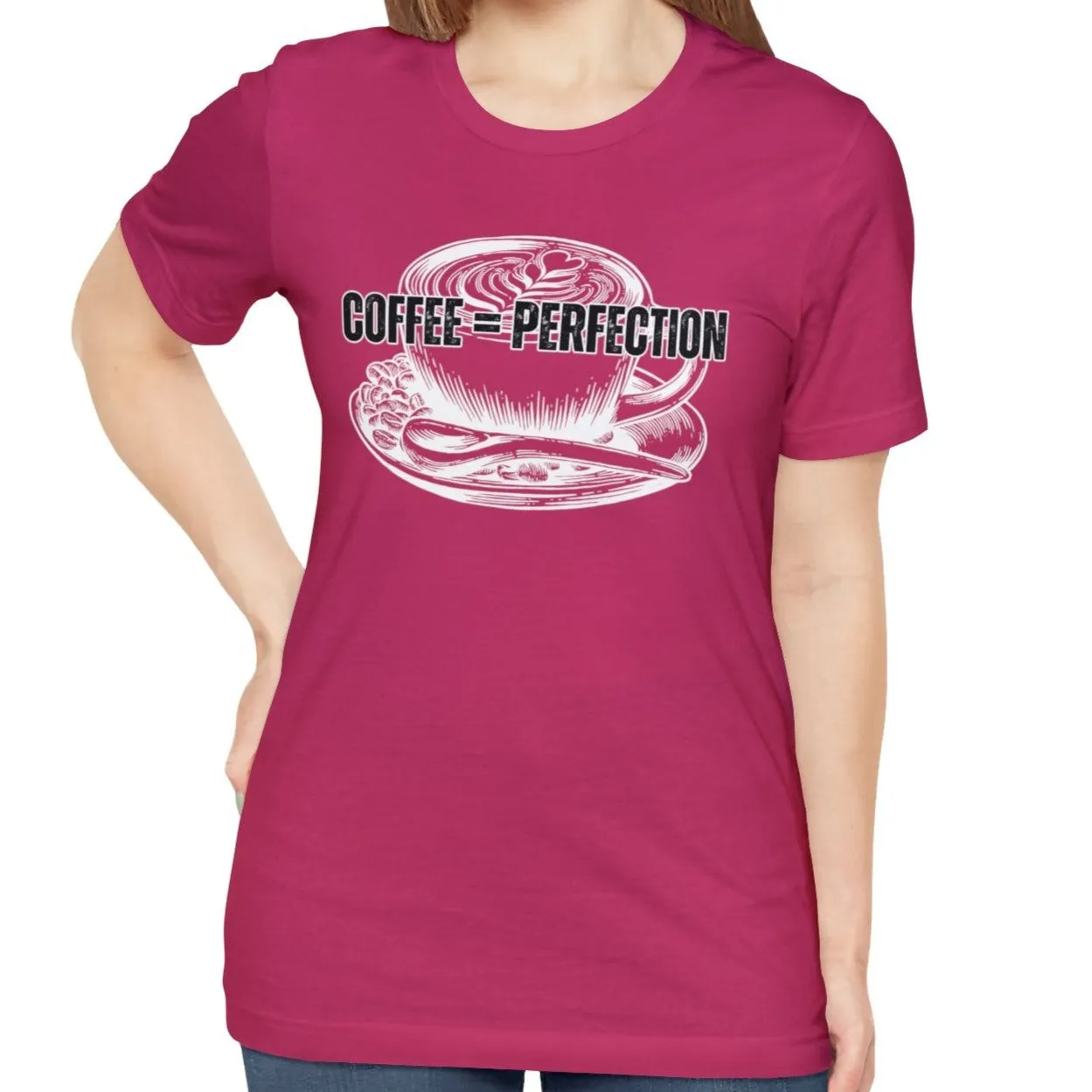 Product Title: "Coffee = Perfection" Women's Bella Canvas Tee - Cozy Comfort with a Caffeine Twist