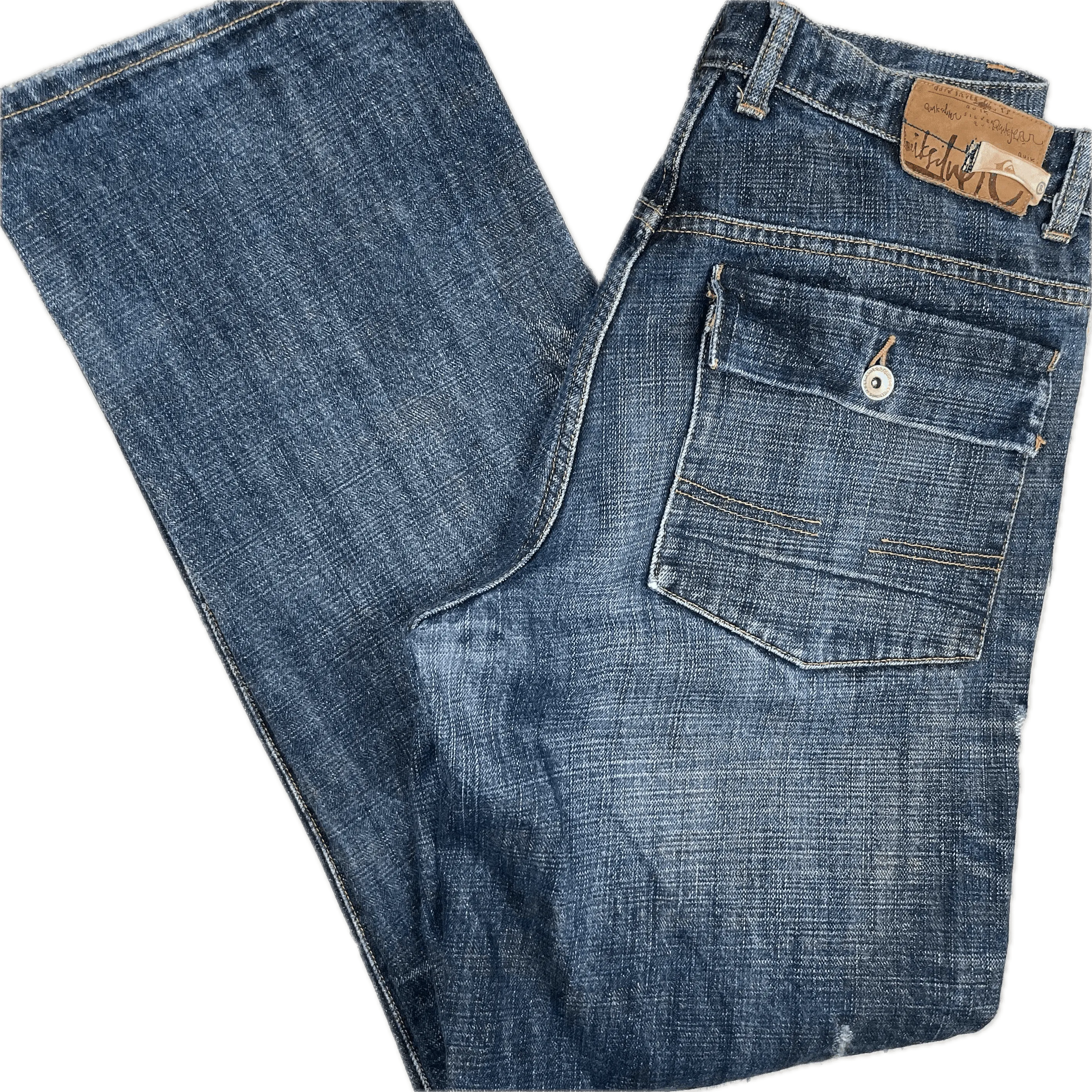 Quiksilver Mens Regular Fit Distressed Jeans - Size 32