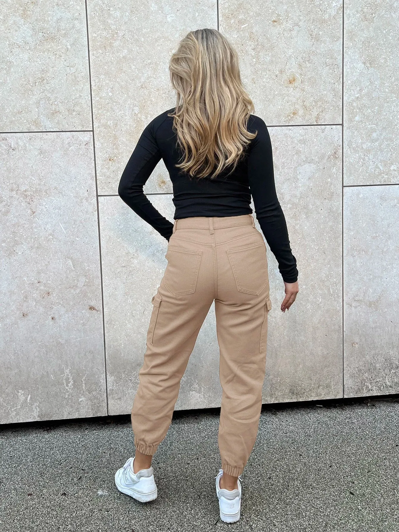 Regular Fit Cropped Denim Cargo Pants