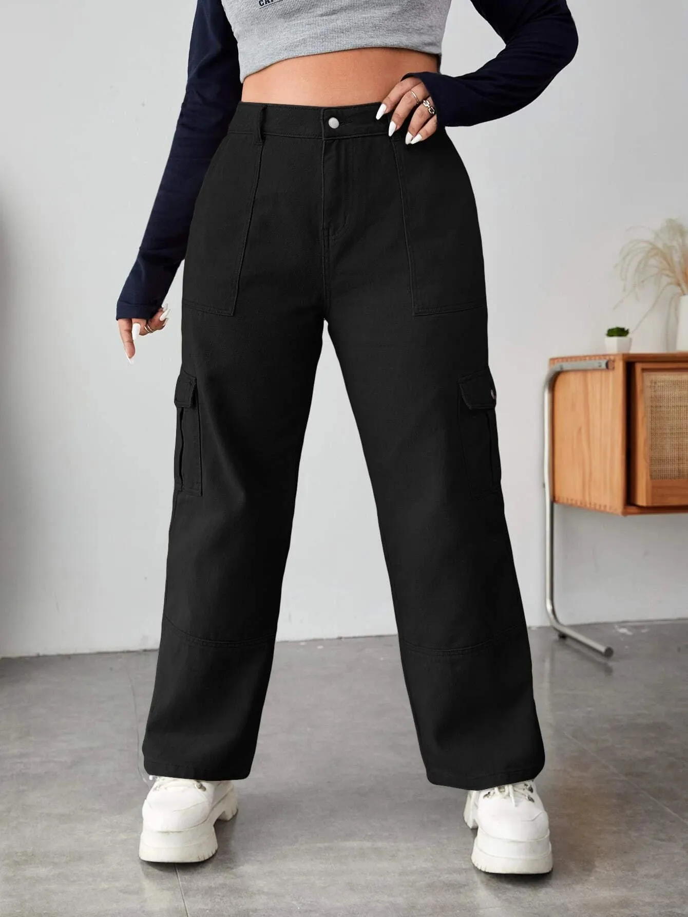 Regular Fit Side Cargo Jeans