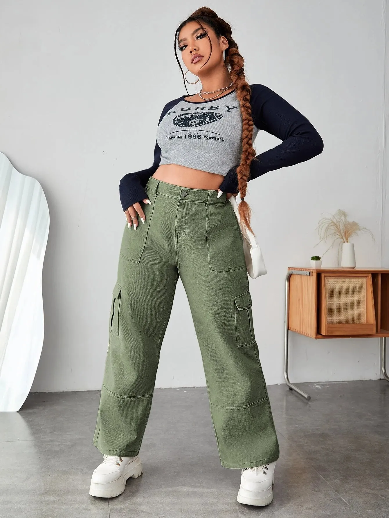 Regular Fit Side Cargo Jeans