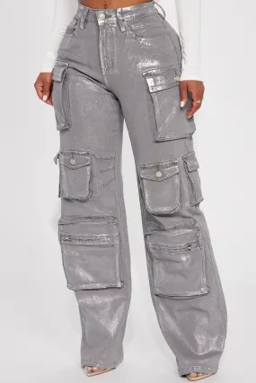 Shine Bright Metallic Cargo Pants