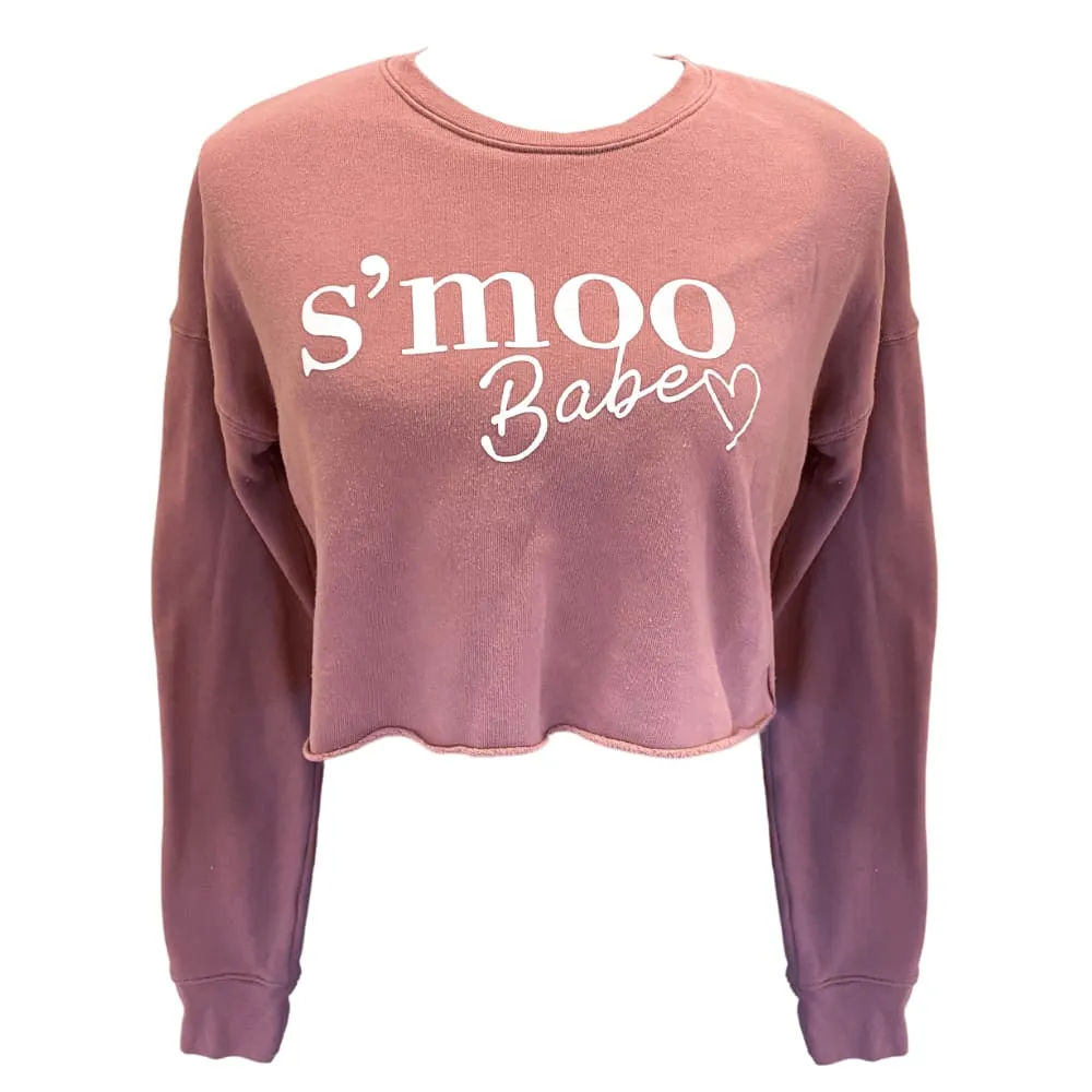 S'moo Babe Pink Cropped Crew Fleece