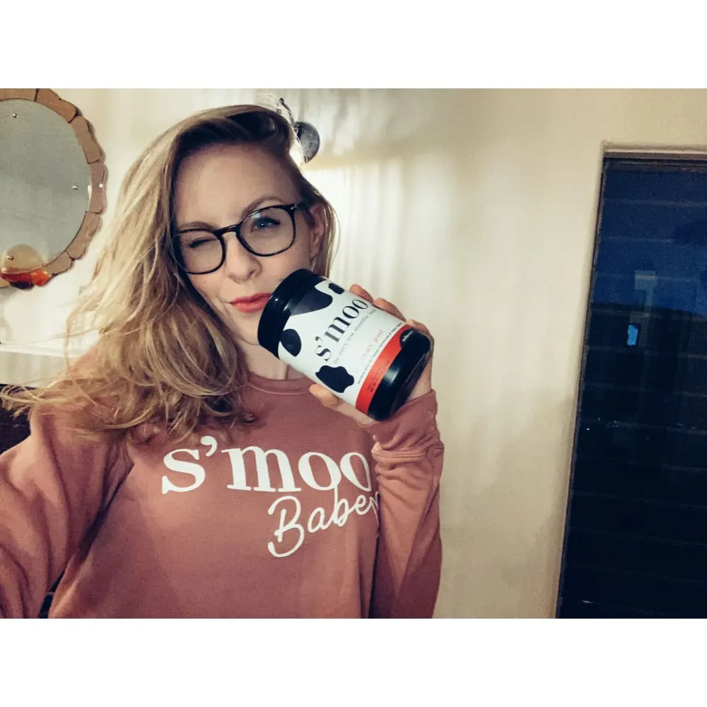 S'moo Babe Pink Cropped Crew Fleece