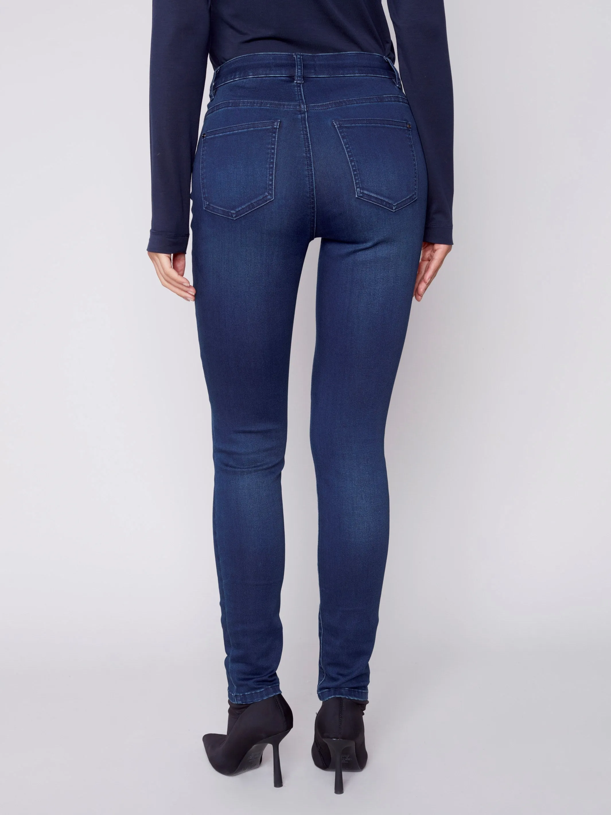 Soft Stretch Skinny Jeans - Blue Black