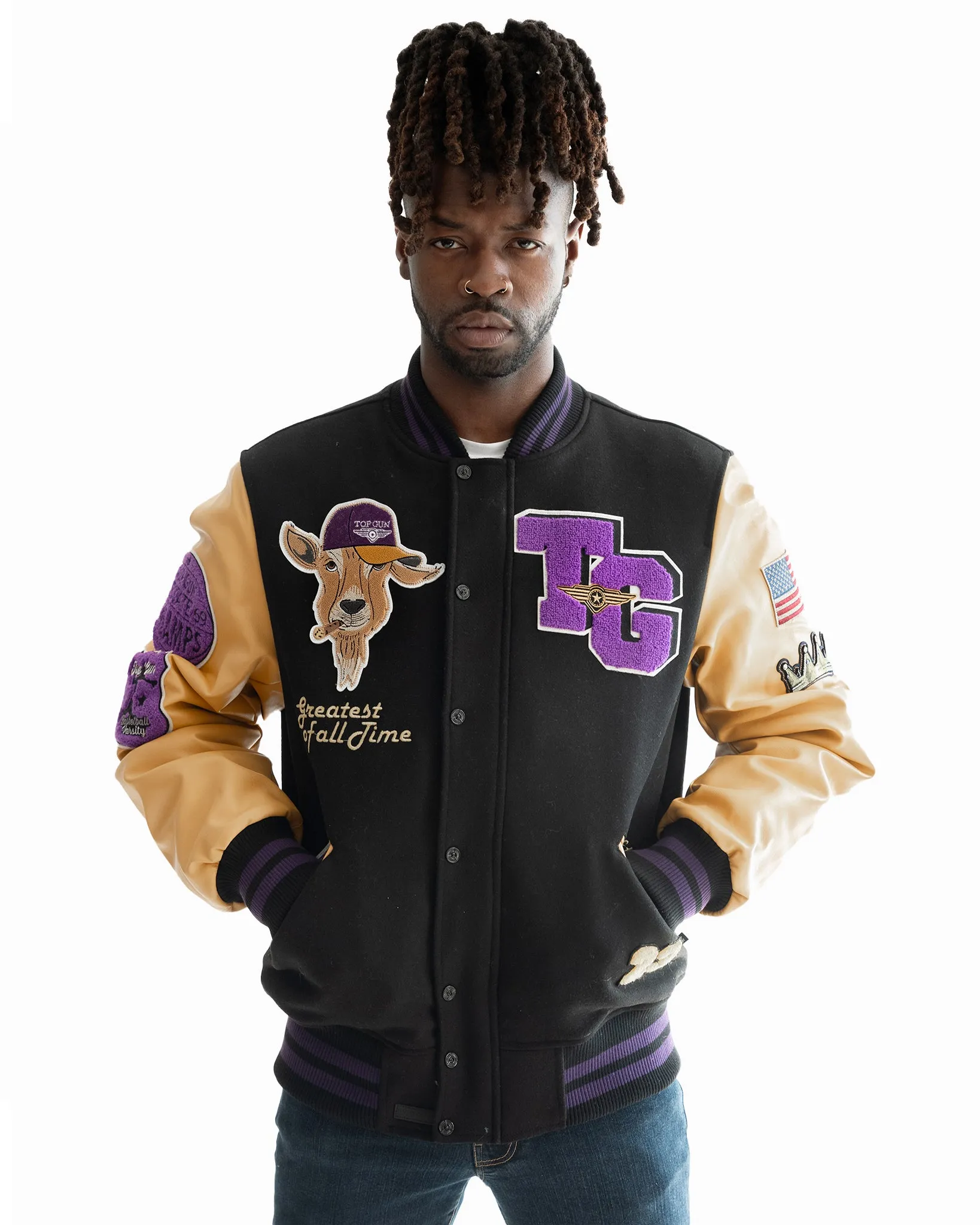 TOP GUN® "THE GOAT" VARSITY JACKET
