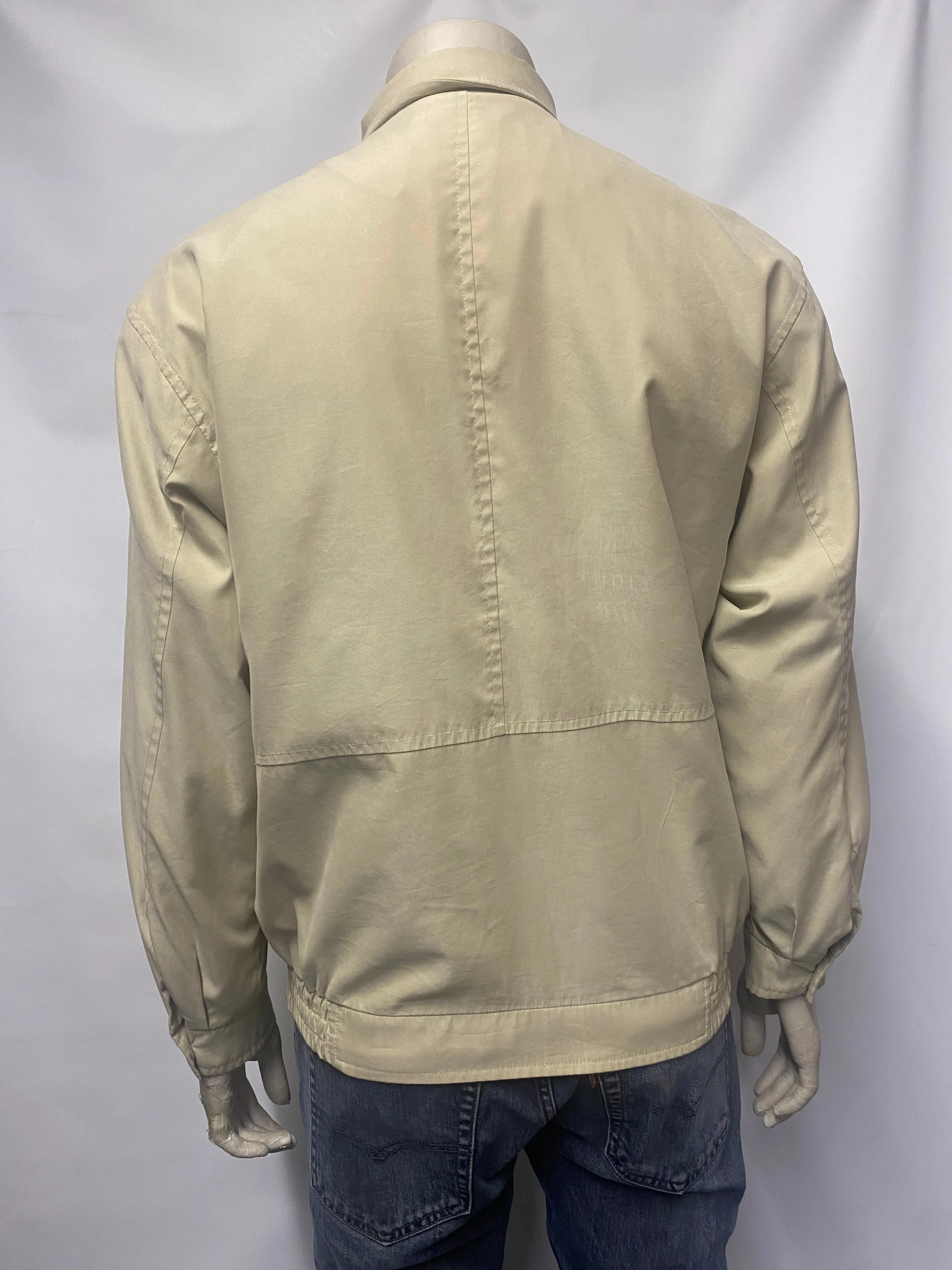 Trek and Travel Vintage Beige Lightweight Bomber Jacket Small