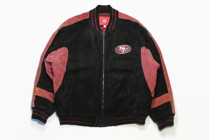 Vintage 49ERS San Francisco Leahter Bomber Jacket XLarge